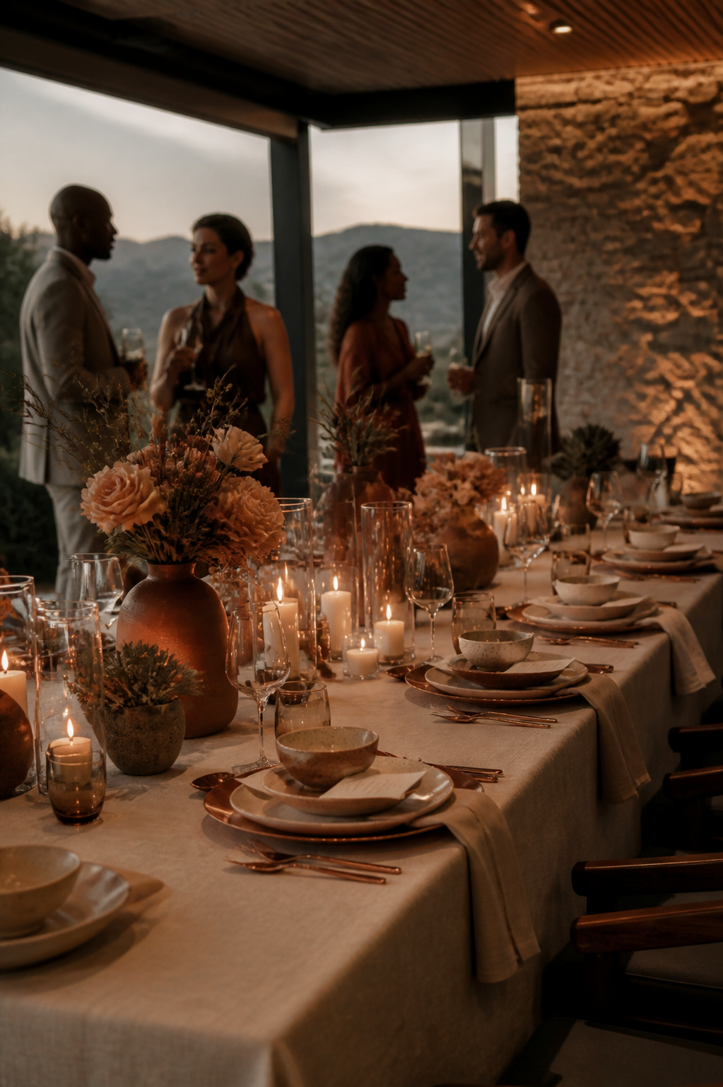A candlelit premium dinner